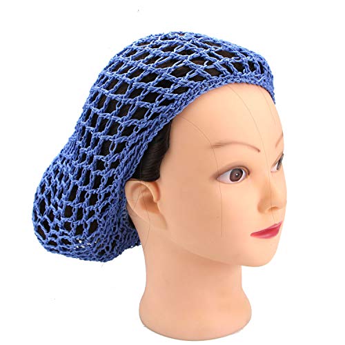 Monrocco 3 Pack Women Mesh Hair Net for Sleeping Crochet Hairnet (Blue) - Thumbnail 5
