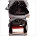 KAUKKO Canvas Leather Outdoor Sling Bag Cross Body Messenger Bag Shoulder Backpack Daypack Grey