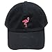 City Hunter C104 Flamingo Small Embroidery Cotton Baseball Cap 13 Colors (Black)