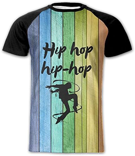 JiedaohO Men's Custom Hip Hop Leisure Short-Sleeved Men's T-shirt