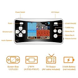 Mademax Handheld Game Console, 400 Classic FC Retro