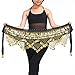 Wuchieal Women's Sweet Bellydance Hip Scarf with Gold Coins Skirts Wrap Noisy