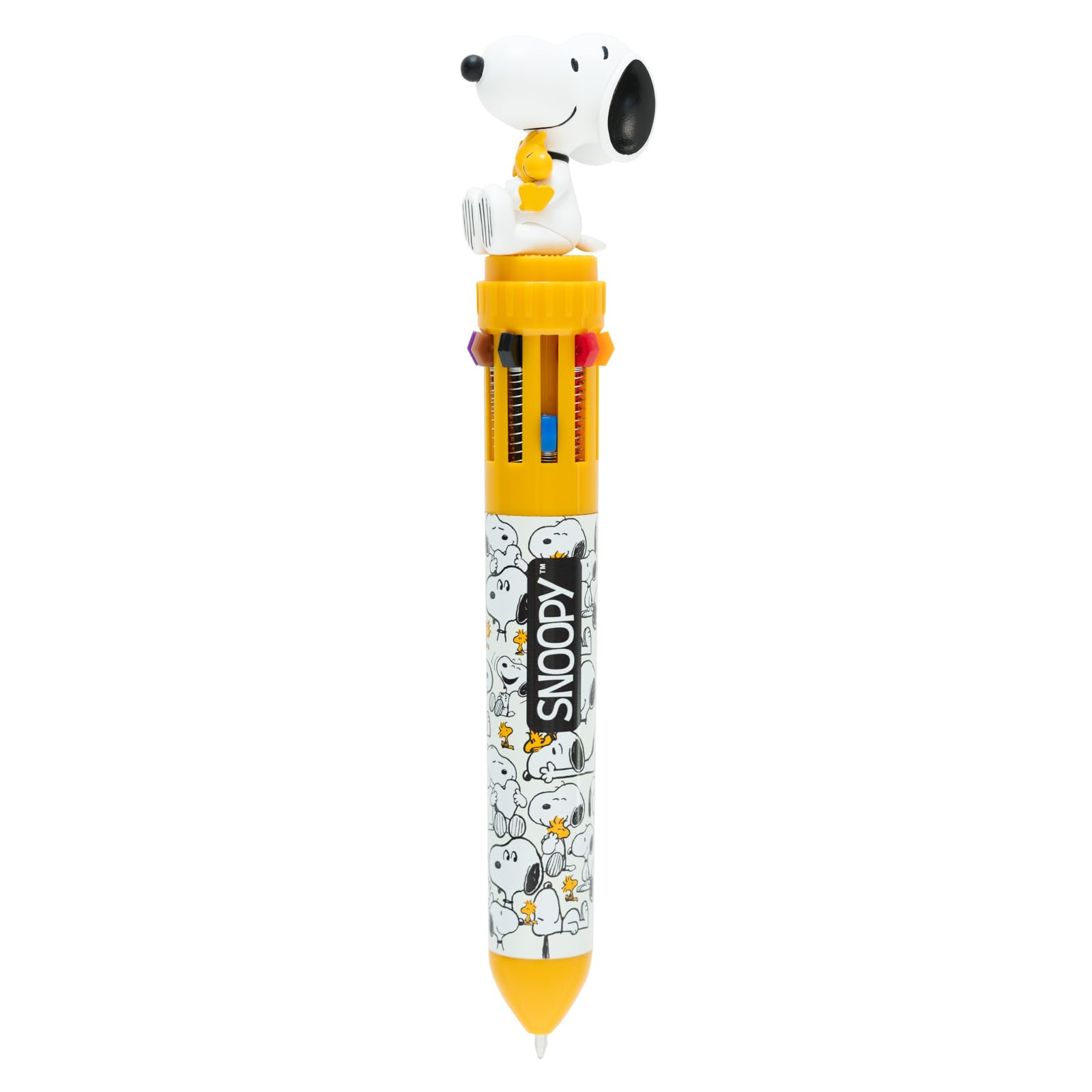 Grupo Erik Multicoloured Pen - Snoopy Gifts For Dog Lovers | 10 In 1 Ballpoint Pen With 3D Topper - 10 Colours Pens, Back To School Stationery Supplies | Dog Gifts Under 10 Pounds, Snoopy Stationery