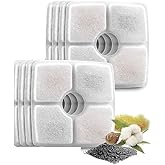 plazzric Cat Water Fountain Filter, 8pcs Pet Fountain Filter Replacement Compatible with 2L/2.5L Cat Drinking Fountain Compatible for Pet/Cat/Dog Water Dispenser