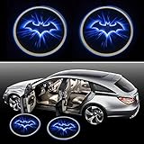 HAMIST Night Cold Blue bat batman Black Wireless car door LED projection projector light courtesy welcome logo shadow ghost light laser projector Magnet Sensor - 2 X Black Cover
