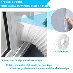 TOPOWN Portable Ac Window Kit, 5"/5.9" Hose