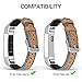 Jobese Compatible with Fitbit Alta Hr Bands for Women Men/Fitbit Alta/Fitbit Ace Band, Soft Classic Canvas Fabric Straps with Genuine Leather Compatible with Fitbit Alta Bands