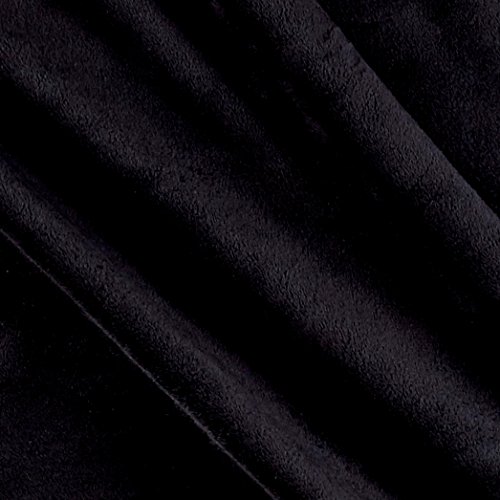 Shannon Minky Solid Cuddle 3 Black Fabric By The Yard