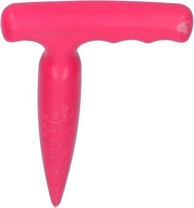 CHICIRIS Soil Puncher 18cm Plastic Garden Dibber for Seedling Planting Tool Pink