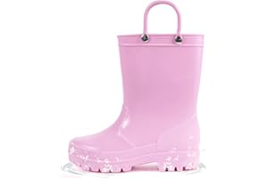 HugRain Toddler Kids Lightweight Adorable Rain Boots