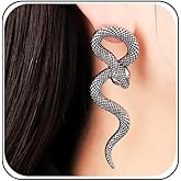 Retro Snake Earrings for Women Gothic Punk Snake Stud Earring Front Back Stud Snake Earring Halloween Jewelry Outfits Accessories