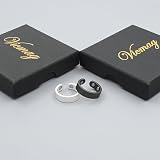 Vicmag 4X Strength Magnetic Copper Ring for Women 2 Pack Black Silver view 4