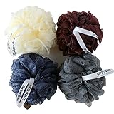 Buddha Bath Large Mesh Loofah Pouf Bath Sponges - 3 Pack - Sophicato