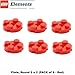 Lego Parts: Plate, Round 2 x 2 (PACK of 6 - Red)