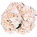 Luyue 5 Big Heads Artificial Silk Hydrangea Bouquet Fake Flowers Arrangement Home Wedding decor (Champagne)