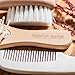 6-Piece Baby Hair Brush Set with Comb, Mirror, Handcraft Stand and Cotton Napkin | Hand Selected Natural Wood | Great Baby Shower Gift - by Natürlich Qualität