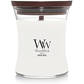 WoodWick Warm Wool Holiday Candle Gifts for Women and Men, 9.7 oz Medium Hourglass Candle with Crackling Wick
