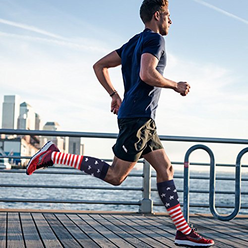 image for HLTPRO Compression Socks for Women & Men - Knee High Socks for Running