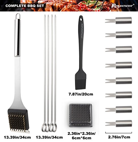 image for 20Pc Heavy Duty Stainless Steel BBQ Grill Tool Accessories Set - Outdo
