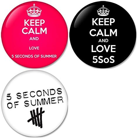 5 Seconds Of Summer #2 Pinback Buttons Badges/Pin 1.25 Inch (32mm) Set of 3 New