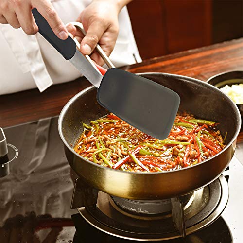 Silicone Spatula Turners by WYWHOM, 600℉ Heat Resistant Silicone