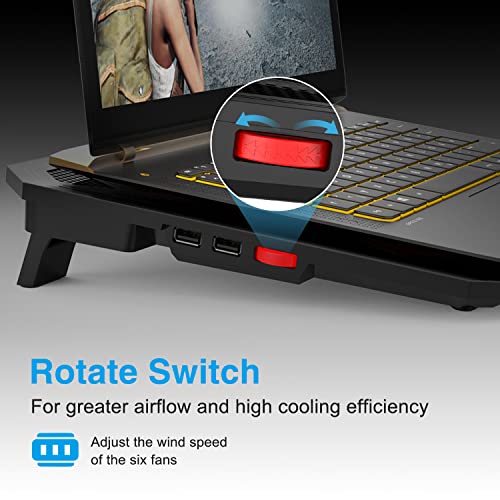 VOXON Laptop Cooling Pad, Ultra Quiet Laptop Cooler Cooling Pad with 6