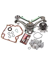 Evergreen tktcs5047ewop 99 04 Dodge Jeep 4,7 SOHC 16 V Power-Tech Vin J, N Timing Chain Kit Timing Cover Bomba de aceite Juntas GMB Bomba de agua