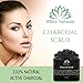 Charcoal Scrub, Moisturizing and Exfoliating Face Foot & Body Scrub, Organic Scrub Fights Stretch Marks, Fine Lines and Natural Exfoliator Salt Body Scrub for Toning Skin Cellulite Skin Care Body