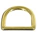 Craft County Brass D-Ring – 1 Inch (Inside) – DIY Crafting (5 Pack)