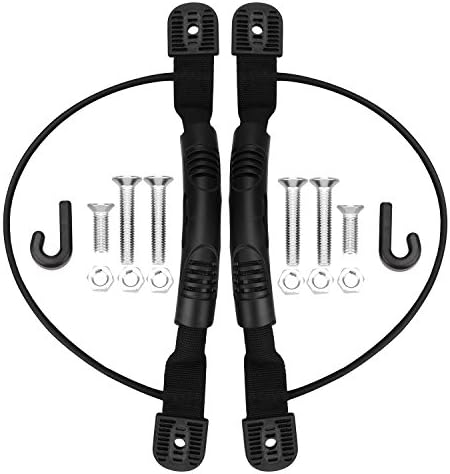 2 Pack Kayak Canoe Boat Side Mount Carry Handle with Paddle Park Bungee Hardware DIY Canoe Accessories and J Hooks for Kayak Canoe Boat