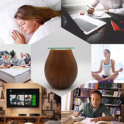 COOSA Wood Grain Pattern Glass Candle Warmers Wax Warmers Electric Incense Oil Fragrance Warmer Night Light Aroma Decorative Lamp for Gifts & Decor for Suit for Home Office Bedroom Living Room