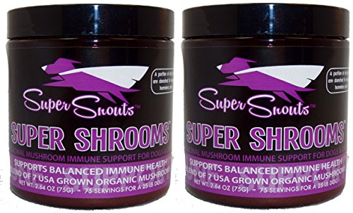 Super Snouts SUPER SHROOMS Super 7 Organic Medicinal Mushroom Blend 5.28oz Jar w/Scoop by Super Snouts