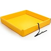 Wettarn 1 Pcs Folding Duck Pond 4&rsquo; x 4&rsquo; Portable Spill Containment, Yellow | Spill Containment Tray, Containment Berm, Leak Containment and Foldable Design for Easy Storage, Waterproof Material