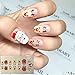 WOKOTO 6 Sheets Adhesive Nail Art Polish Wraps Stickers Tips With 1Pcs Nail File Christmas Halloween Manicure Decal Kits