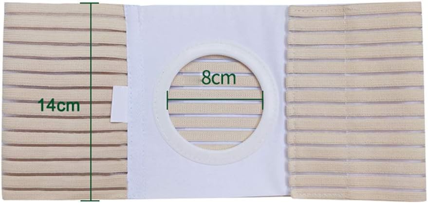 YOUGL Medical Elastic Ostomy Hernia Belt for Colostomy Patients to Prevent Parastomal Hernia Stoma Opening,14cm,M