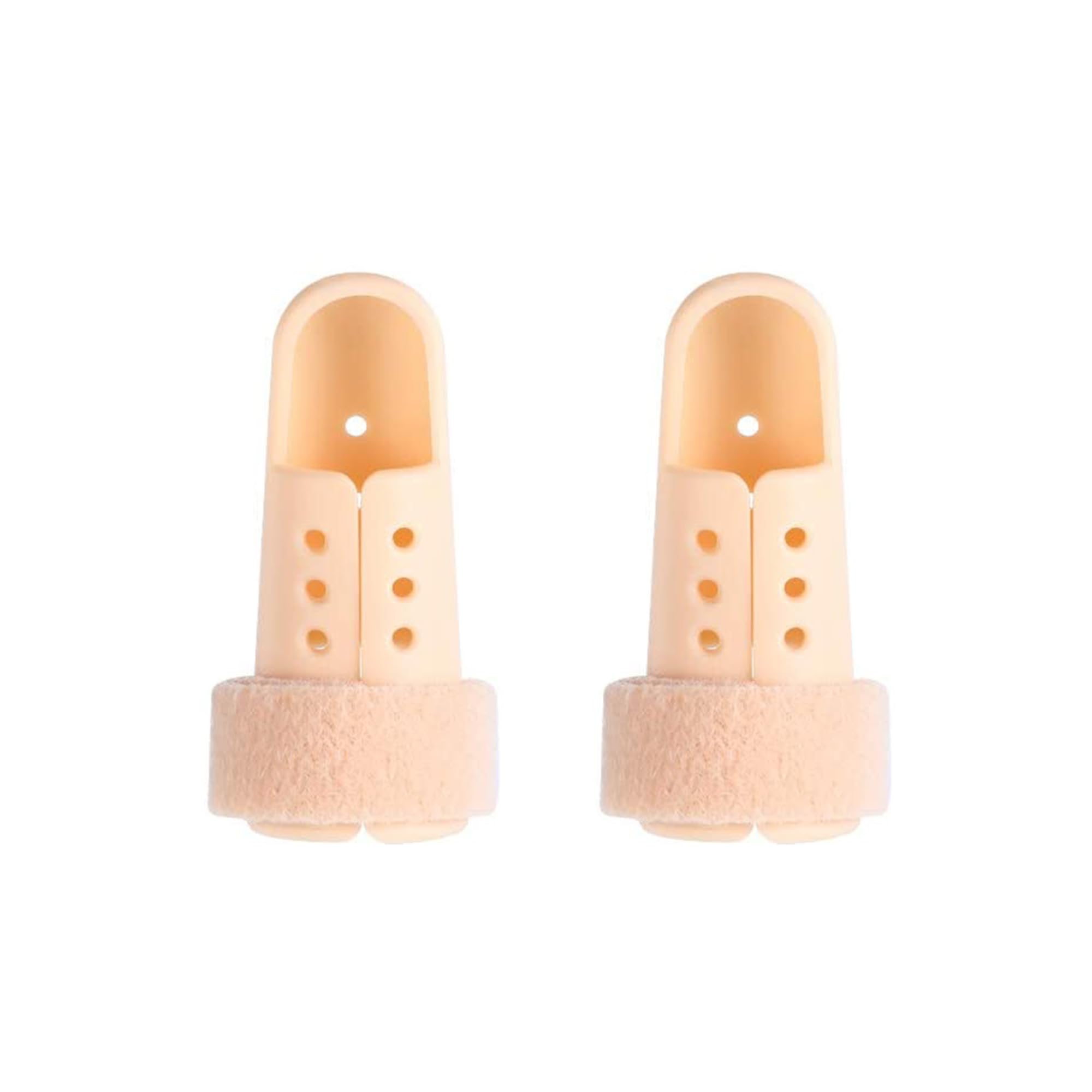Photo 1 of SooGree 2 Pieces Finger Splint Mallet Finger Support Finger Splint Brace Plastic Protector for Adjustable Finger Immobilizer for Basketball Finger Joint Protection?