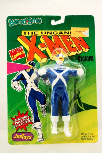 Cyclops Figure - 1991 - Uncanny X-Men Series - Bend-Ems - Bendable - Poseable - Very Rare - Marvel - Limited Edition - Mint - Collectible