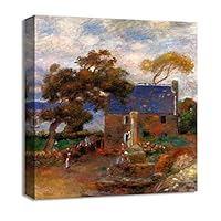 Canvas Wall Art Women in a Garden by Pierre-Auguste Renoir Canvas Prints Home Artwork Decoration for Living Room,Bedroom - 12x12 inches
