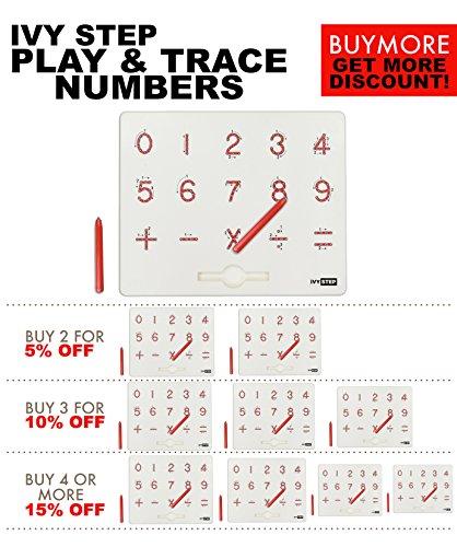 Ivy Step Magnetic Number Tracing Board with Two Stylus Pens - Thumbnail 2