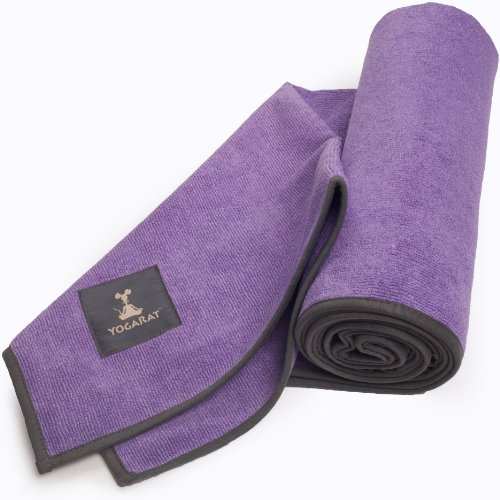 Cush Yoga Towel - 100% Microfiber Yoga Mat Towels - Without Silicone Backing - Absorbent - 600 gsm - Ultra-Thick for Bikram and Hot Yoga - Multiple Sizes and Colors - 24" x 72"
