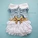 SMALLLEE_LUCKY_STORE Fairy Denim Dog Dress for Dog Clothes Charming Cozy Dog Shirt Pet Dress L