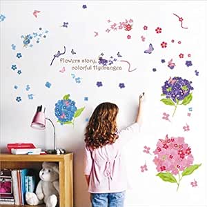 Nueva hortensia dormitorio decoración de la sala de estar pegatinas de