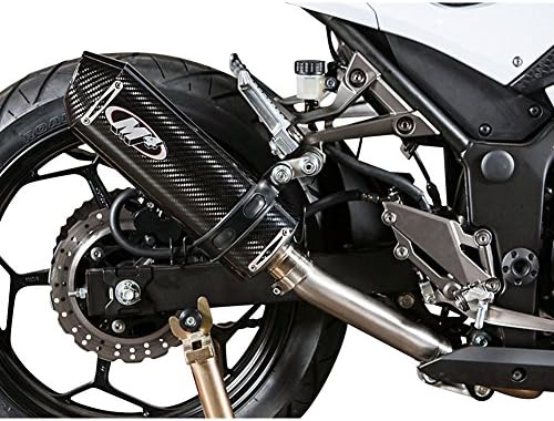 M4 Exhaust Standard Slip-On Carbon Fiber - Fits: Kawasaki Ninja 300 (ABS) EX300A 2013-2017