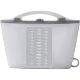 Solinfant Large 100oz Silicone Microwave Steam Sterilizer Bag for Baby Bottle, Breast Pump Parts Other Toddler Accessories, Portable Travle Reusable Sterilizing Storage Bag, Cooking Bag for Vegetables