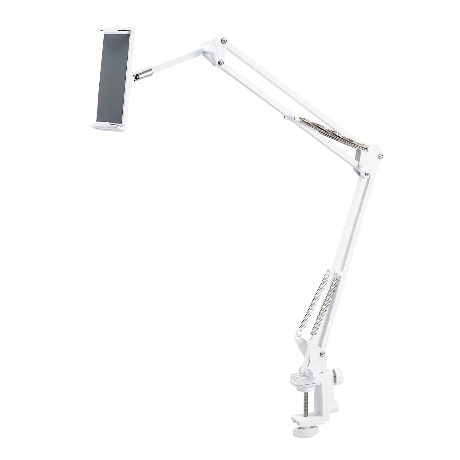 エレコム(ELECOM) タブレット スタンド アーム スタンド iPadスタンド スマホスタンド iPhoneスタンド ベッドサイド取付可能 寝ながら 360度回転 Zアーム型 4.6~12.9インチ対応 ホワイト TB-DSZARMBEDWH の商品画像