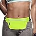 Fitter's Niche UltraSlim Fanny Waist Pack Men Women – Water Resistant Bag, Reflective Elastic Belt – Fit 24 to 43inch Waists, Holds Phones up to 6.7inch – Ideal for Running Hiking Fluorescence Green
