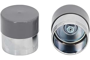 ELSOON Bearings Protectors Wheel Bearings Grease Caps Trailer Wheel Bearings Protectors Dust Covers - Grey and Chrome 1.98-Inch 1 Pair