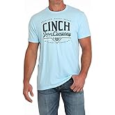 Cinch Men's Jean Logo Light Blue Tee Shirt