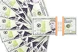 Fake Money - 100-Pack Copy Donald Trump $1000 One Thousand Dollar Bills, Realistic Play Money That Looks Real, Double-Sided Pretend Play Prop Money for Movies and Educational Tools, 6.25 x 2.5 Inches