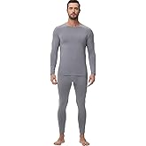 wirarpa Men's Long Johns Thermal Underwear Set Light Fleece Lined Base Layer Long Sleeve Top and Bottom